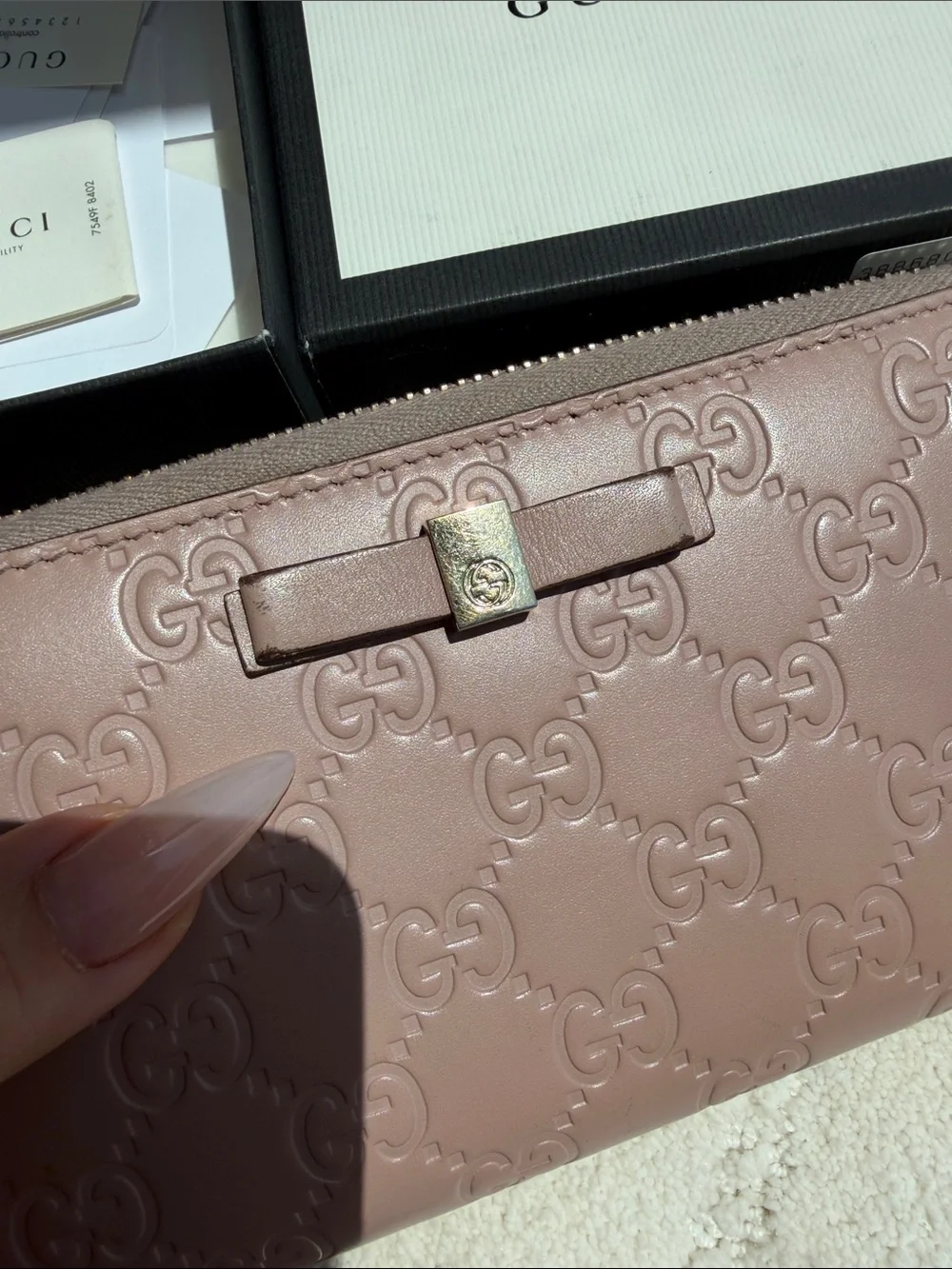 Gucci Pink Bow Wallet - Picture 2 of 5